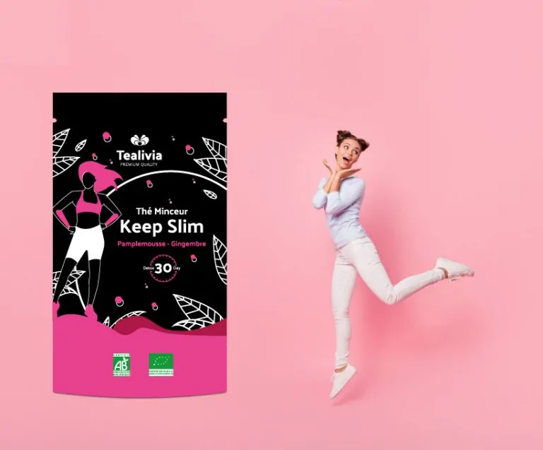 Thé minceur Keep Slim Tealivia, détox pamplemousse-gingembre